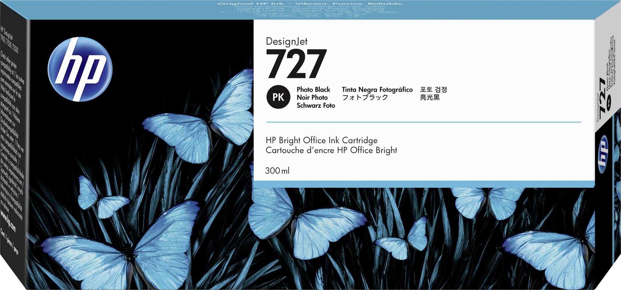 HP Inktcartridge 727 Origineel Zwart 300 ml F9J79A 1 stuk(s)
