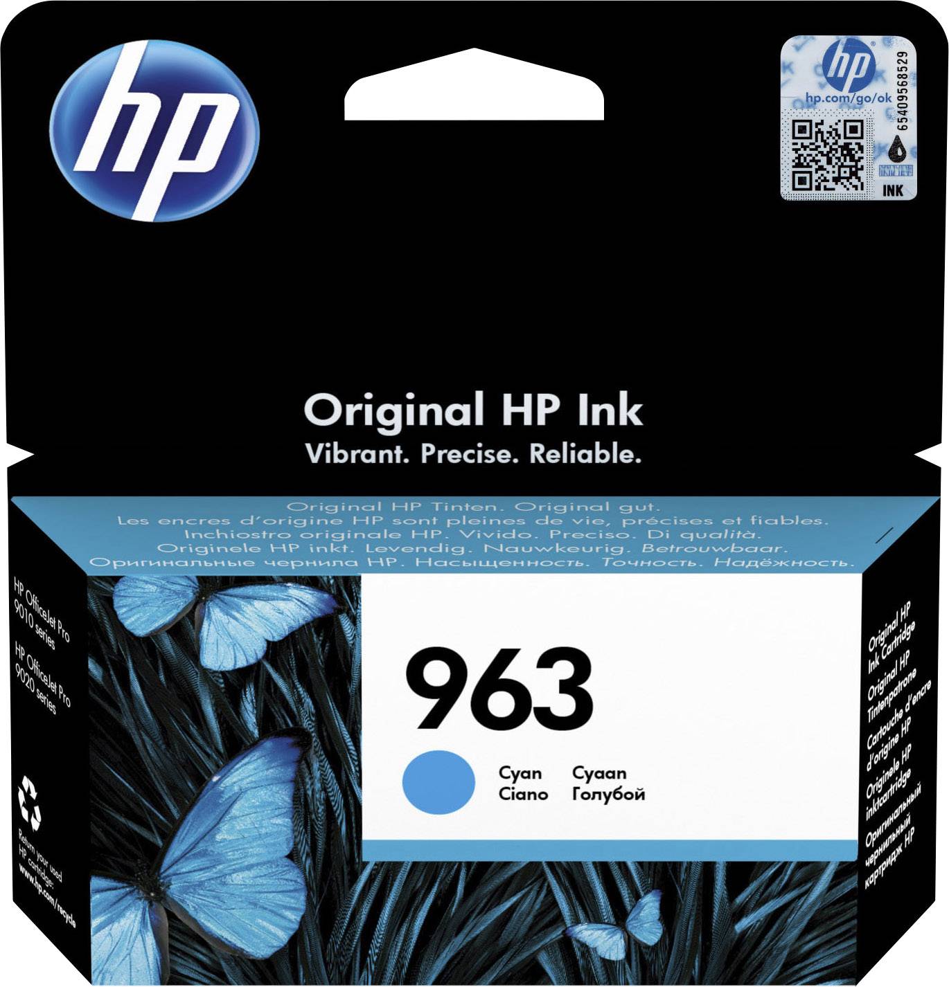HP 963 Inktcartridge Origineel Cyaan 3JA23AE Inkt