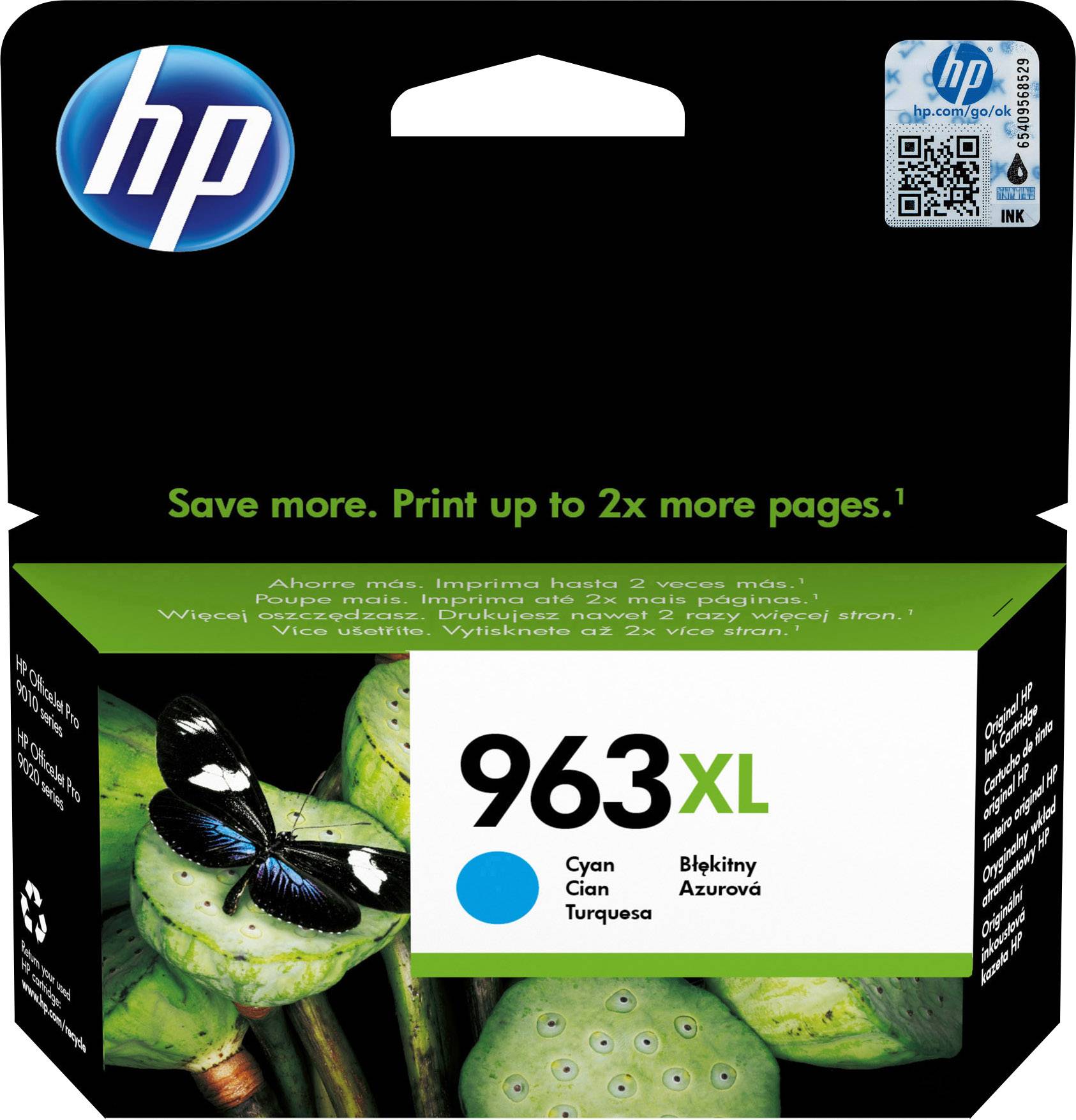 HP 963XL Inktcartridge Origineel Cyaan 3JA27AE Inkt