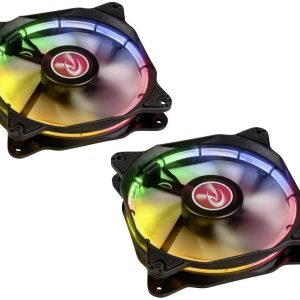 Raijintek AURAS 12 RGB PC-ventilator Zwart, RGB (b x h x d) 120 x 120 x 25 mm Incl. LED-verlichting Raijintek AURAS 12 RGB PC-ventilator Zwart, RGB (b x h x d) 120 x 120 x 25 mm Incl. LED-verlichting