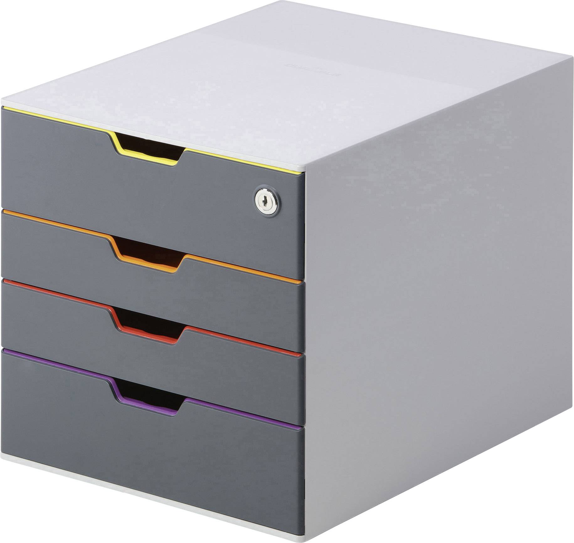 Durable VARICOLOR 4 SAFE - 7606 760627 Ladebox Grijs DIN A4, DIN C4, Folio, Letter Aantal lades: 4