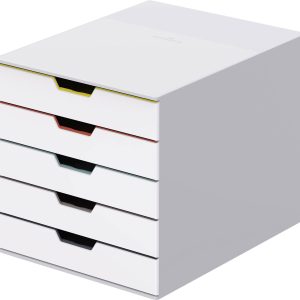Durable VARICOLOR MIX 5 – 7625 762527 Ladebox Lichtgrijs DIN A4, DIN C4, Folio, Letter Aantal lades: 5