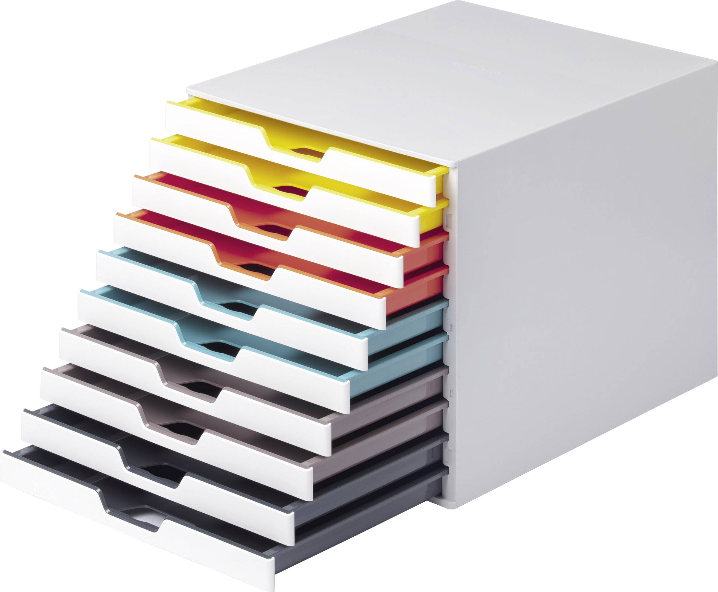 Durable VARICOLOR MIX 10 - 7630 763027 Ladebox Wit DIN A4, DIN C4, Folio, Letter Aantal lades: 10