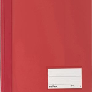 Durable DURALUX 268003 Snelhechtmap Rood DIN A4+ Etiketvenster (90 x 57 mm), Scheurbescherming, Binnentas (achterkant) Durable DURALUX 268003 Snelhechtmap Rood DIN A4+ Etiketvenster (90 x 57 mm), Scheurbescherming, Binnentas (achterkant)