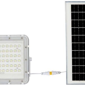 V-TAC VT-120W 7844 LED-schijnwerper, Zonne-energiemodule 15 W Neutraalwit Wit