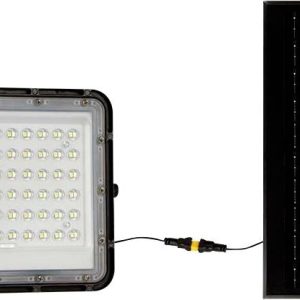 V-TAC VT-120W 7825 LED-schijnwerper, Zonne-energiemodule 15 W Koudwit Zwart