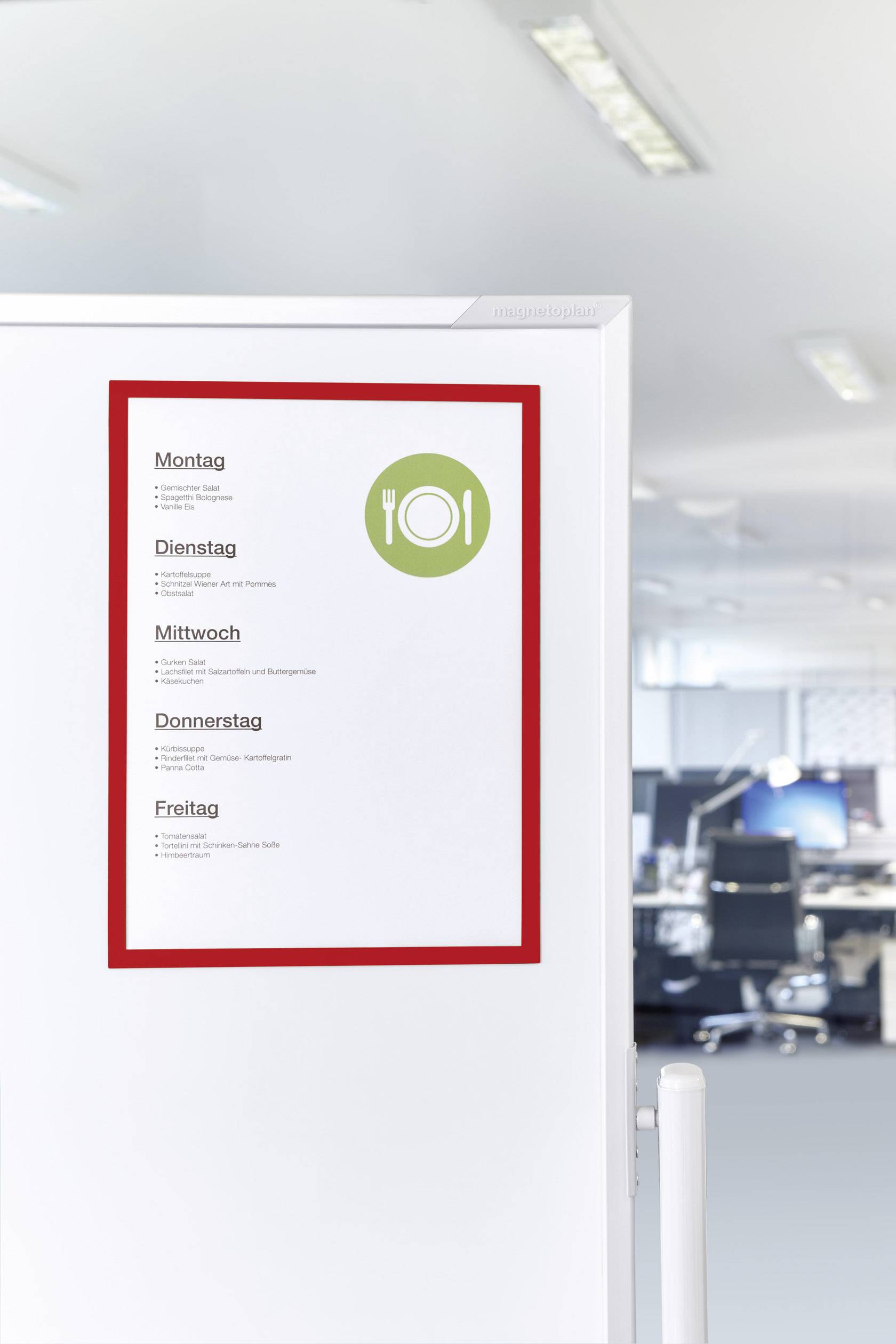 magnetoplan 1130306 Magnetisch frame Rood DIN A4