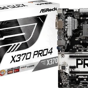 ASRock X370 Pro4 (AM4) Moederbord Socket AMD AM4 Vormfactor ATX Moederbord chipset AMD® X370 ASRock X370 Pro4 (AM4) Moederbord Socket AMD AM4 Vormfactor ATX Moederbord chipset AMD® X370