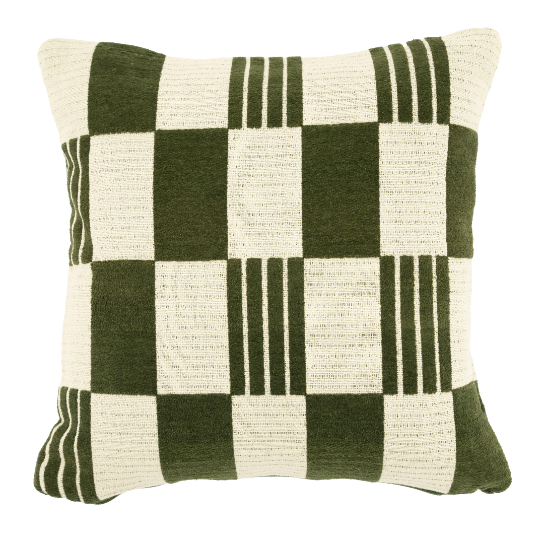 By-Boo Kussen Twist 45×45 – Groen
