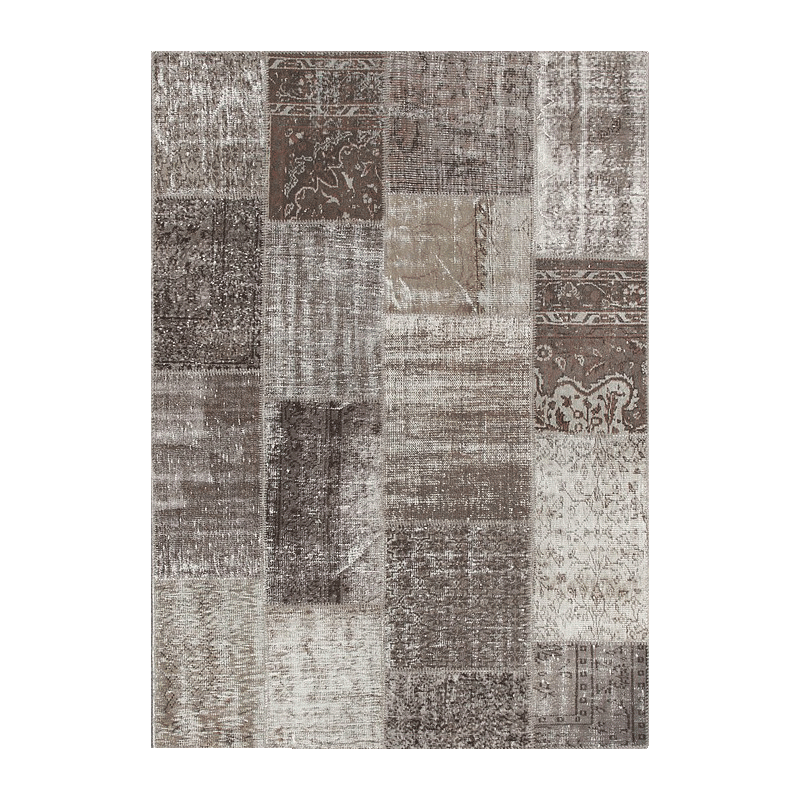 Vloerkleed Sohran Patchwork – Grijs/Bruin