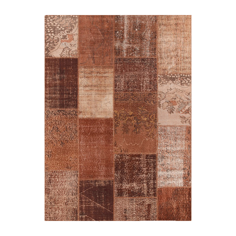 Vloerkleed Sohran Patchwork – Kastanjebruin