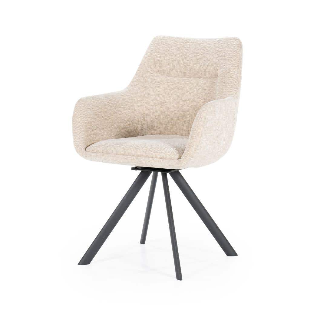 By-Boo Stoel Bliss met armleuning – Taupe