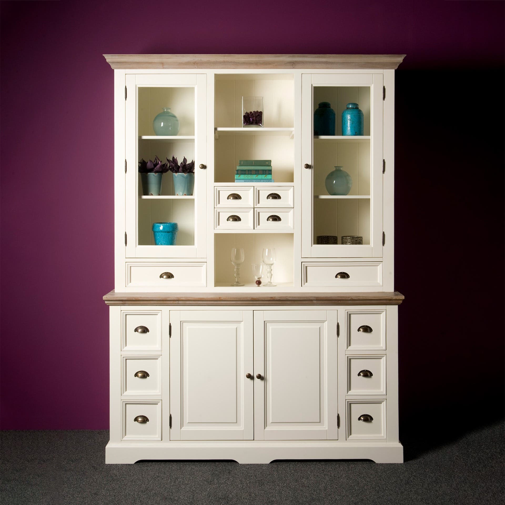 Tower Living Vitrinekast Fleur – 164 cm