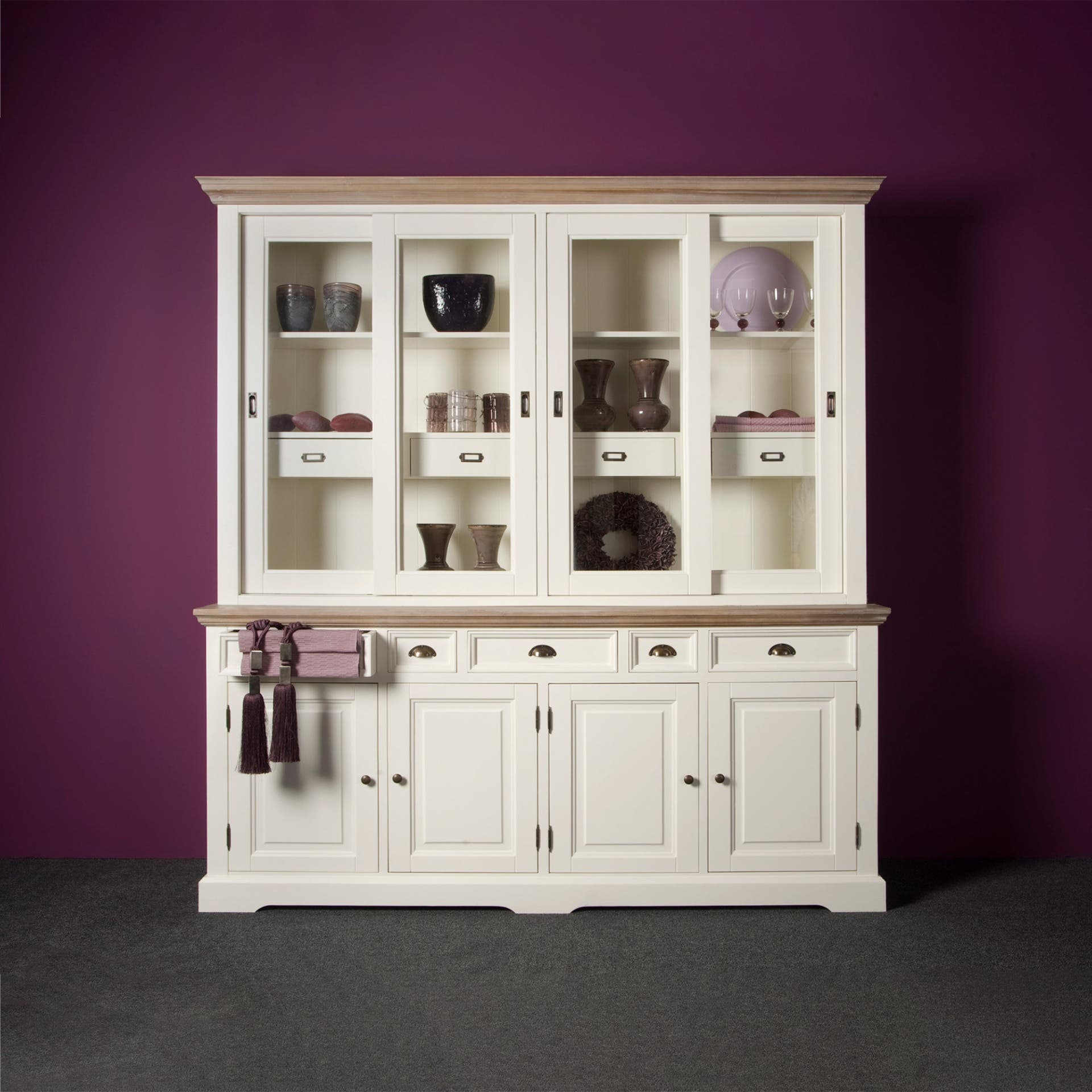Tower Living Vitrinekast Fleur – 204 cm