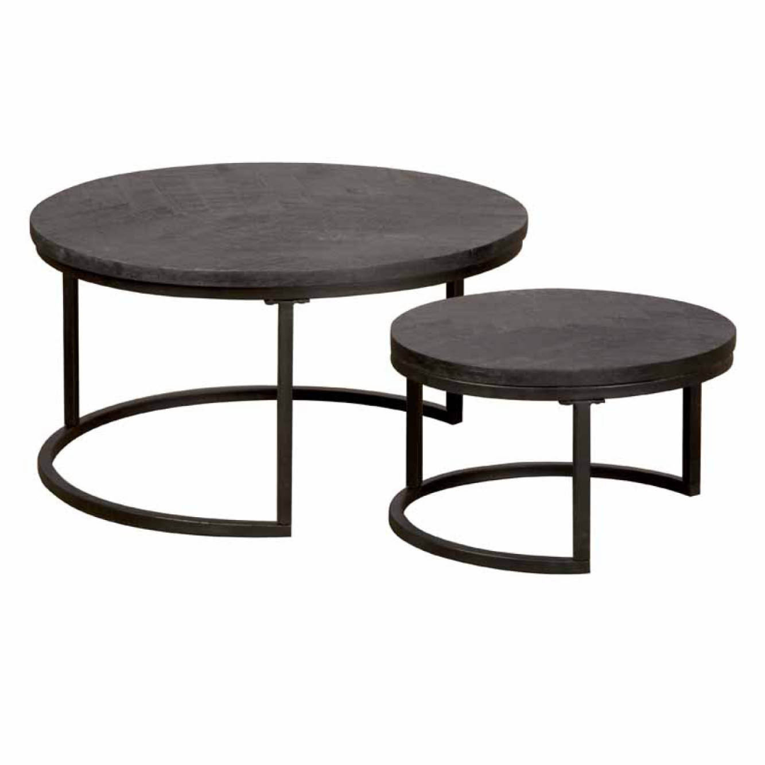 Tower Living Salontafel Set Viola 55 cm – Zwart
