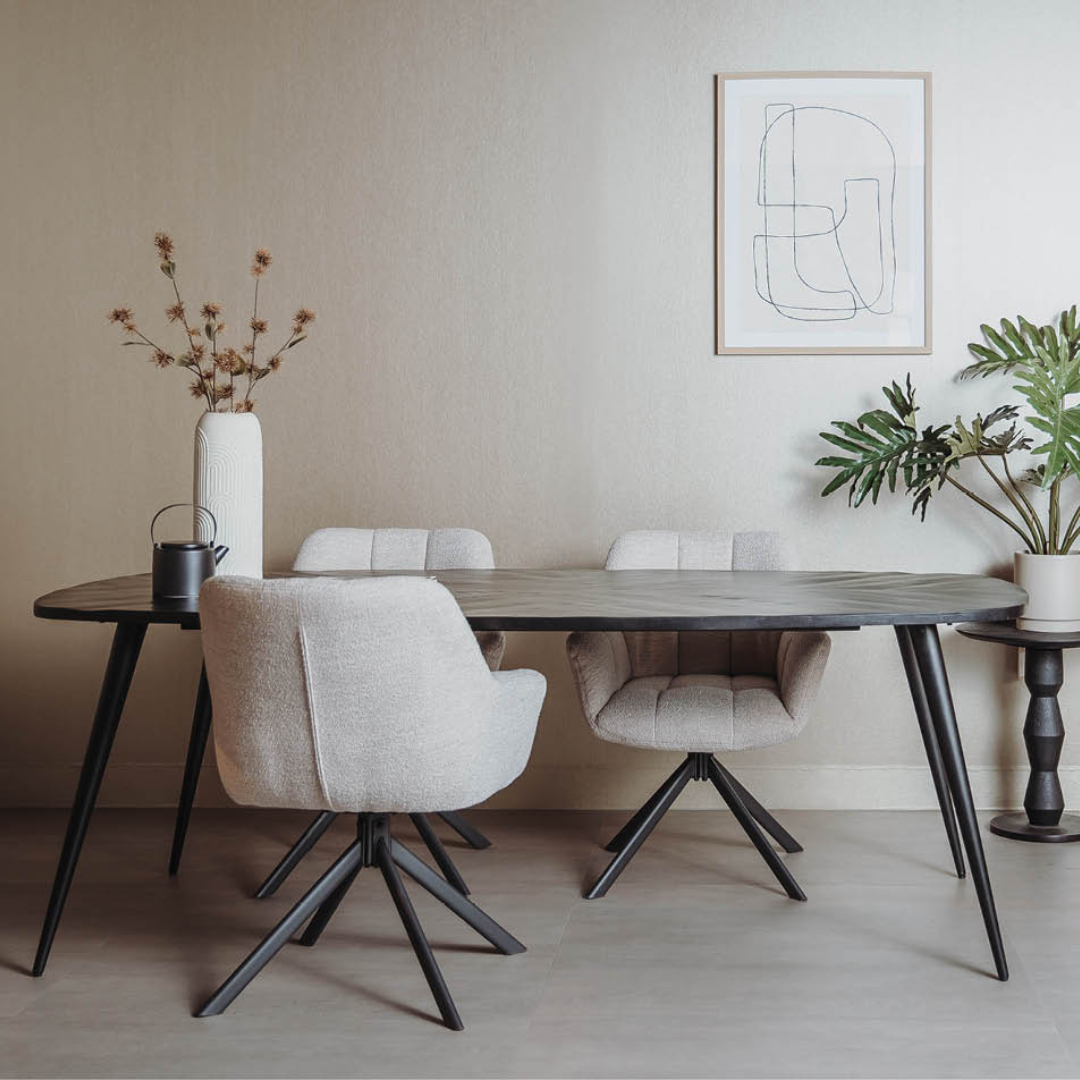 Tower Living Eettafel Giovanni 200 cm – Zwart