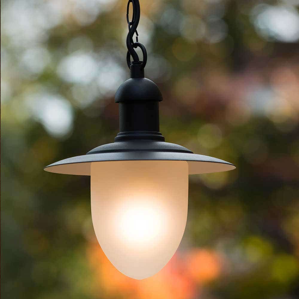 Lucide ARUBA – Hanglamp Buiten – Ø 25 cm – 1xE27 – IP44 – Zwart