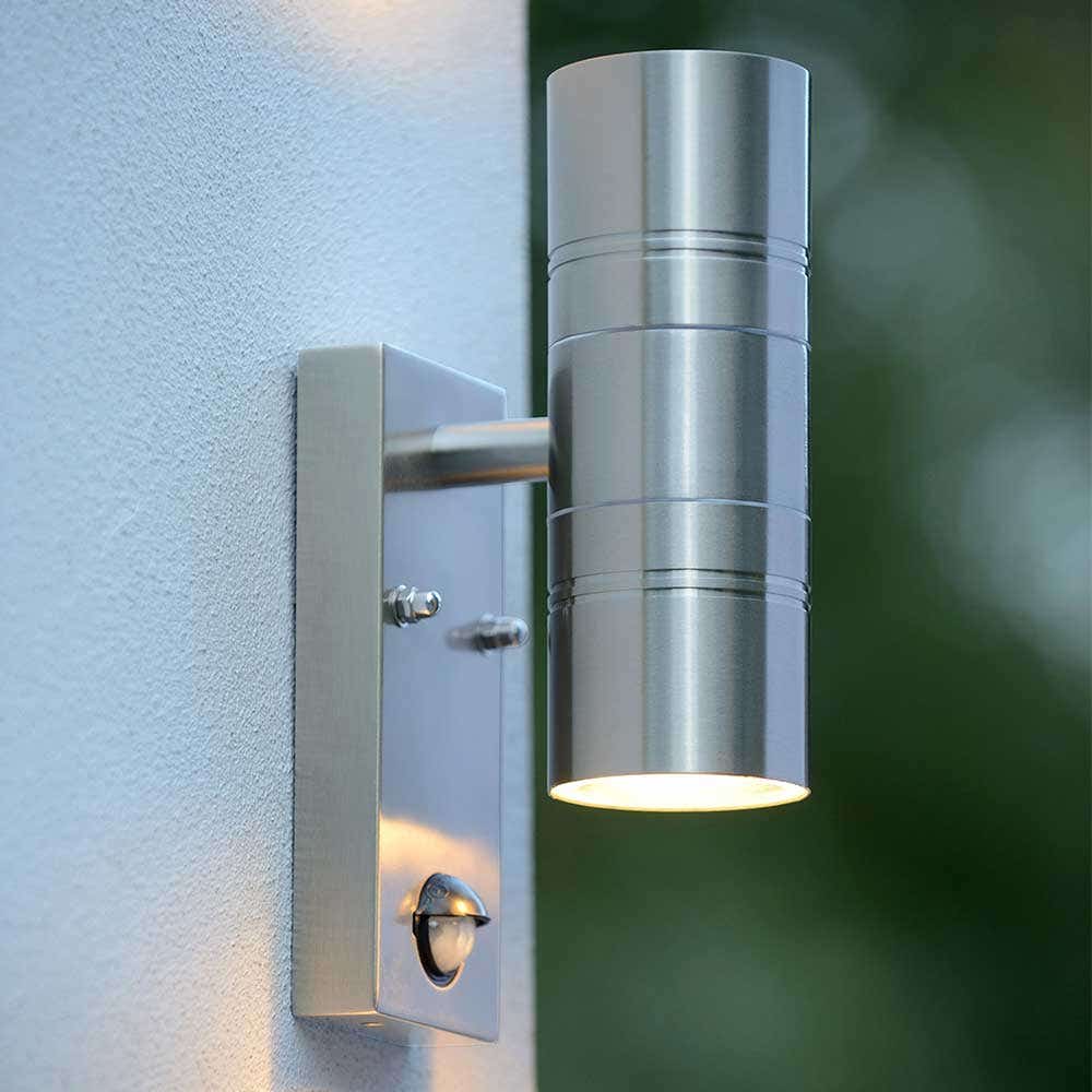 Lucide ARNE-LED – Wandspot Buiten – Ø 6,3 cm – LED – GU10 – 2x5W 2700K – IP44 – Mat chroom