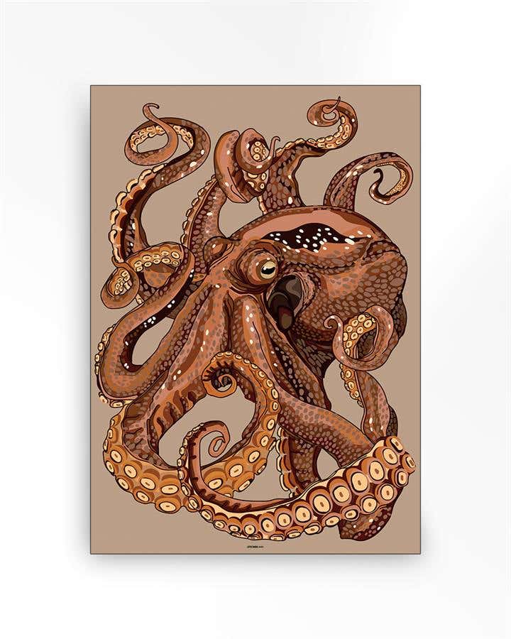 Urban Cotton Wandkleed in frame – Pulpo