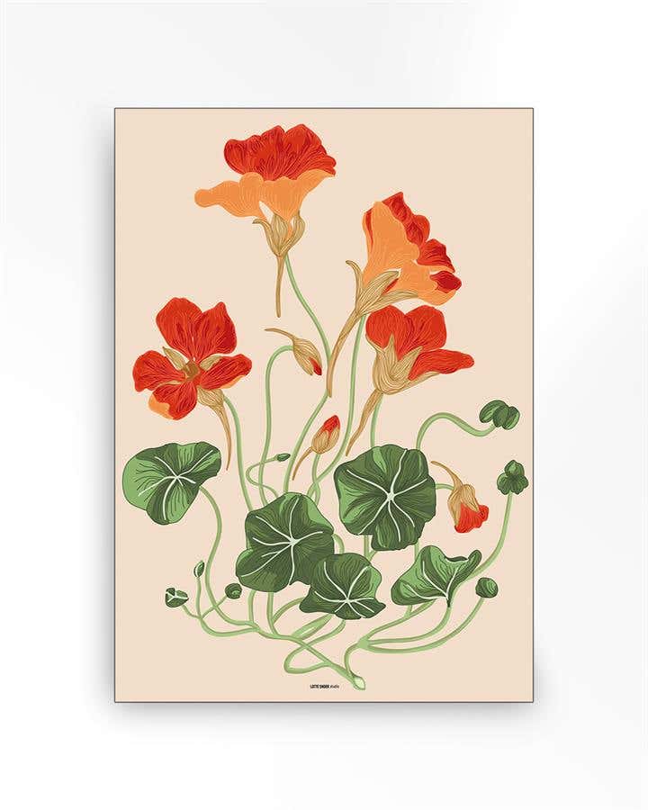 Urban Cotton Wandkleed in frame – La Cherry